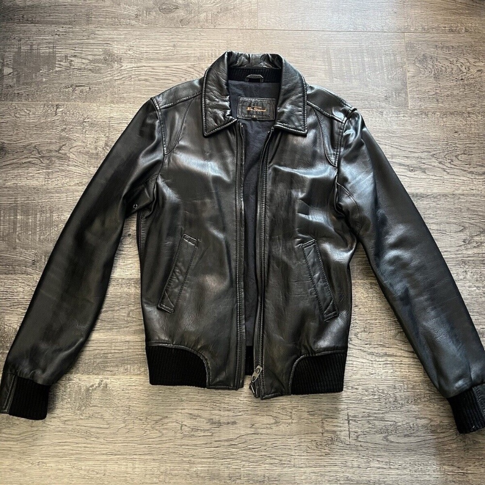 Ben Sherman buttery smooth Leather Jacket 100% Leather LNWOT vintage design